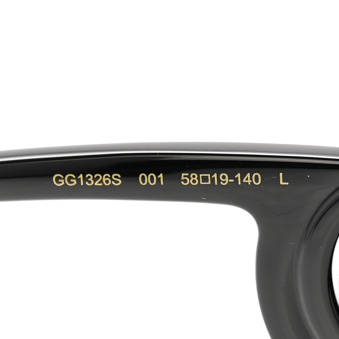 Acetate Rectangle Frame Sunglasses GG1326S Black