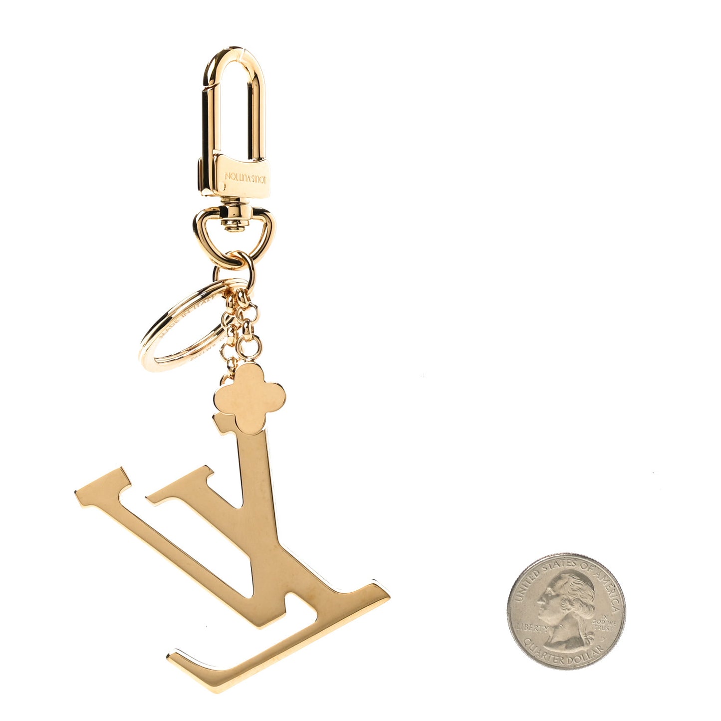 Metal Taurillon LV Capucines Bag Charm Key Holder Black