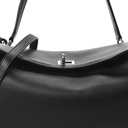 Balenciaga Natural Smooth Calfskin Medium Rodeo Top Handle Handbag Black 7 of 9