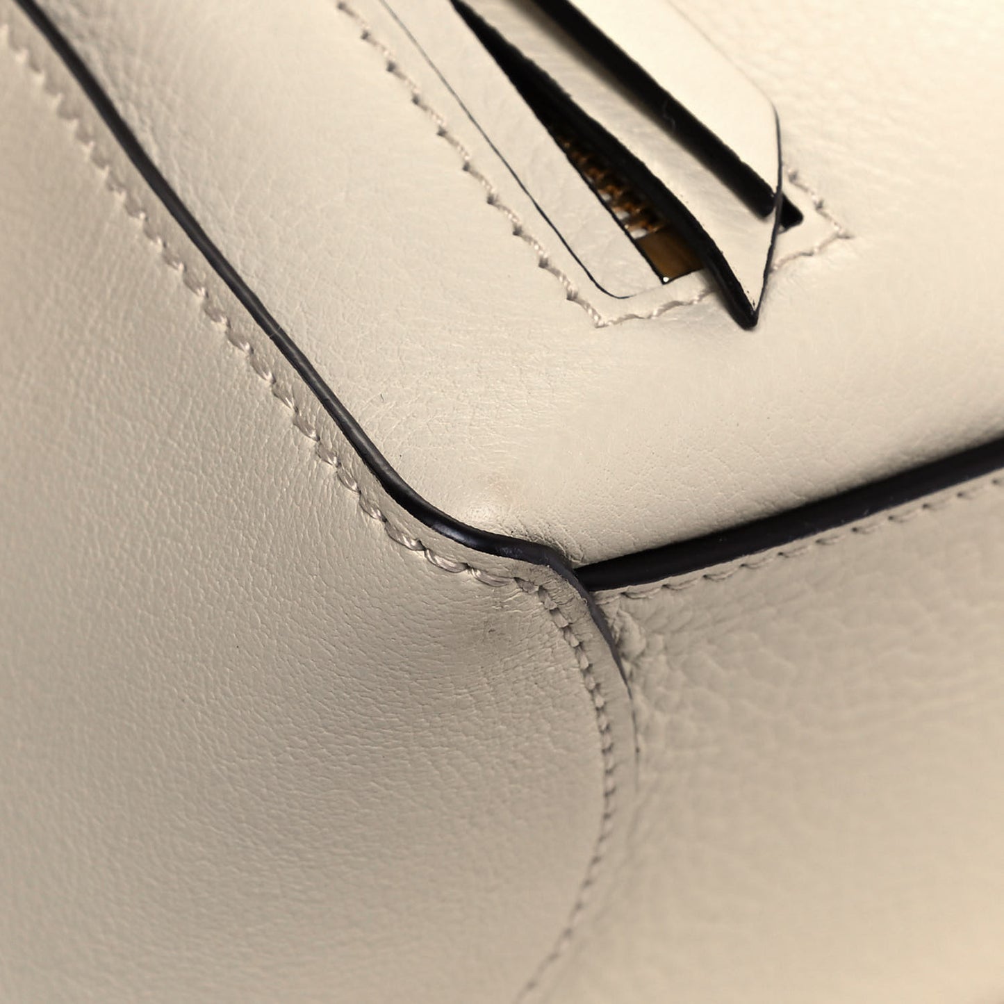 Calfskin Small Faye Day Shoulder Bag Off White