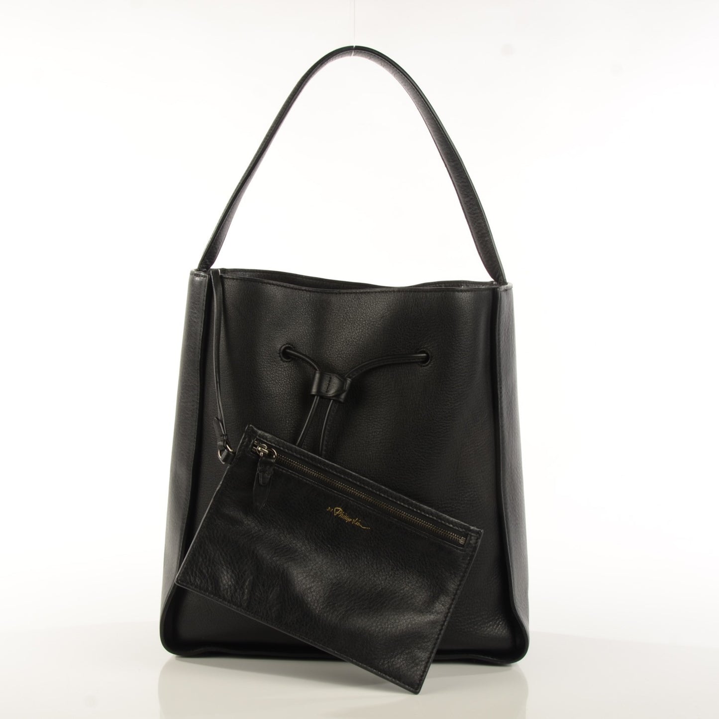 3.1 Smooth Calfskin Large Soleil Bucket Bag Black