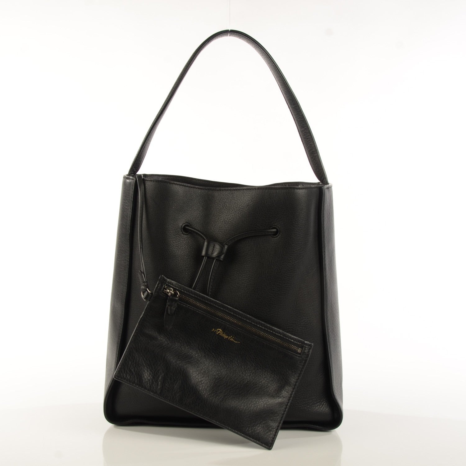 3.1 Phillip Lim 3.1 Smooth Calfskin Large Soleil Bucket Bag Black 11 of 14