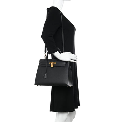 Hermes Epsom Kelly Sellier 28 Black 2 of 11
