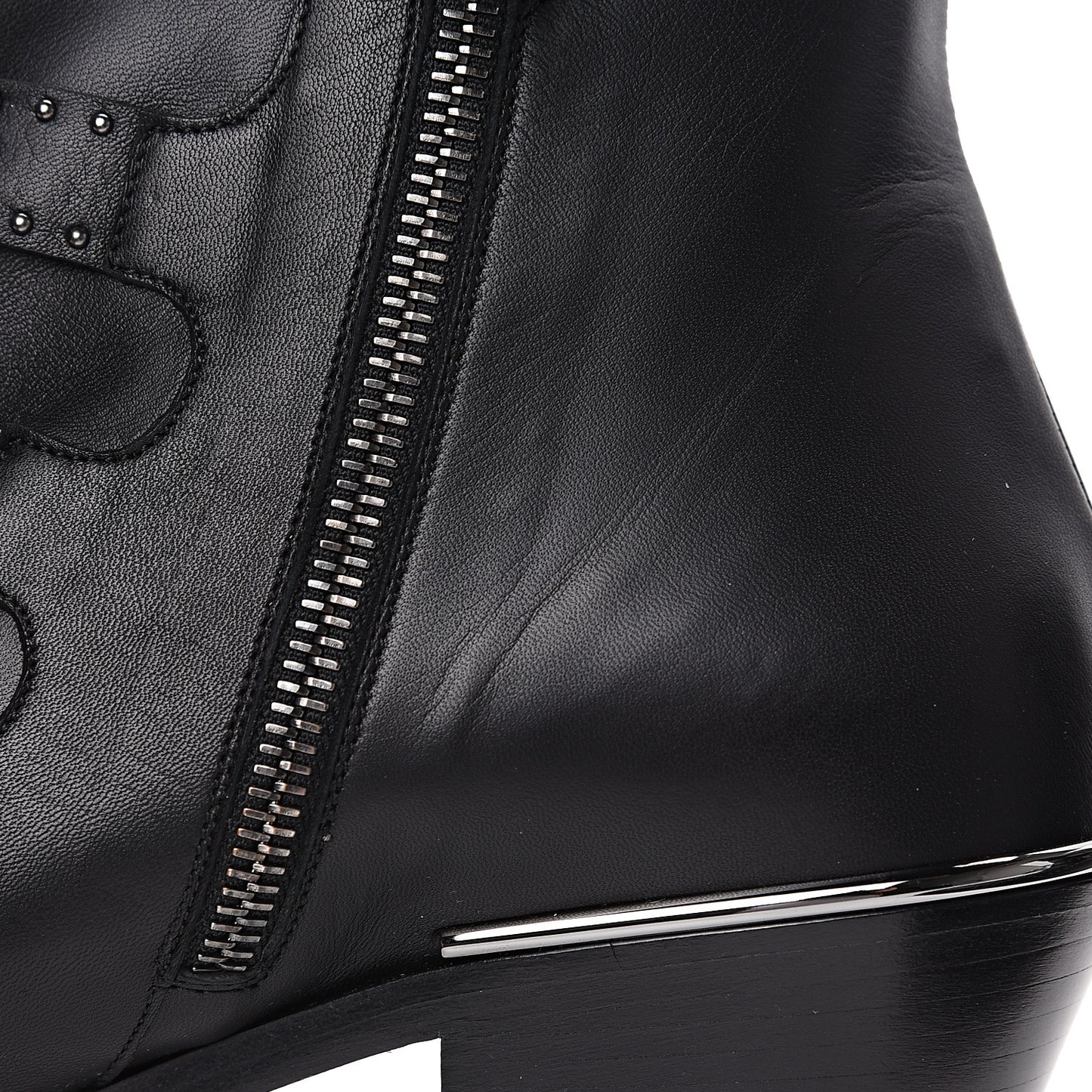 Nappa Sheepskin Studded Susanna Ankle Boots 37.5 Black