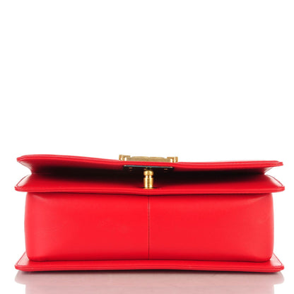 Chanel Lambskin Quilted Medium Boy Flap Red 8 of 8