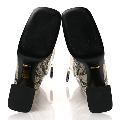 Gucci Calfskin Snakeskin Embossed Charlotte Horsebit 55mm Knee High Boots 38.5 Multicolor 7 of 10
