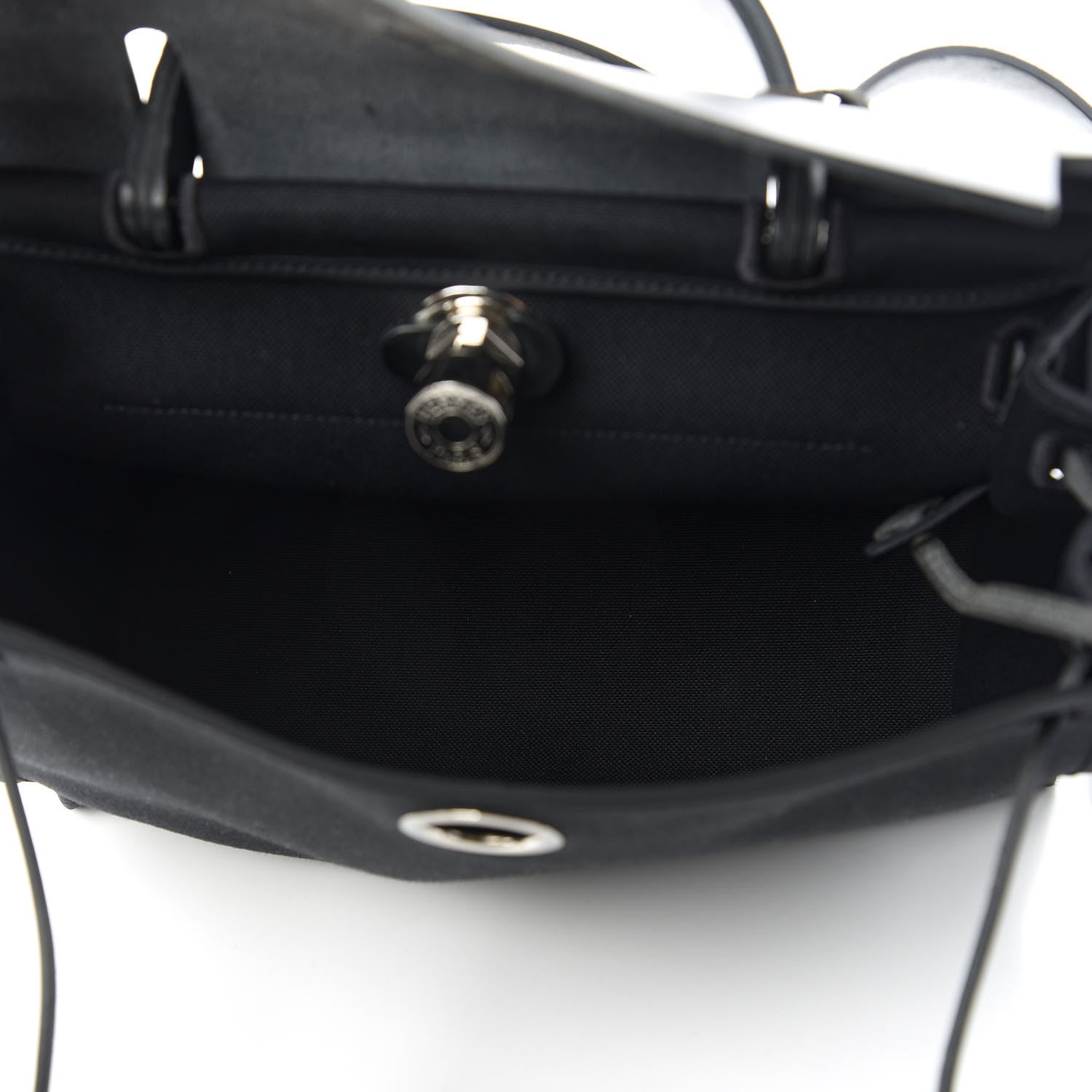 Hermes Military Toile Vache Hunter Herbag Zip PM 31 Black 5 of 10