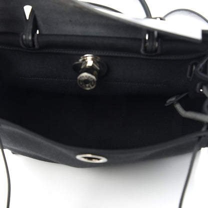 Hermes Military Toile Vache Hunter Herbag Zip PM 31 Black 5 of 10