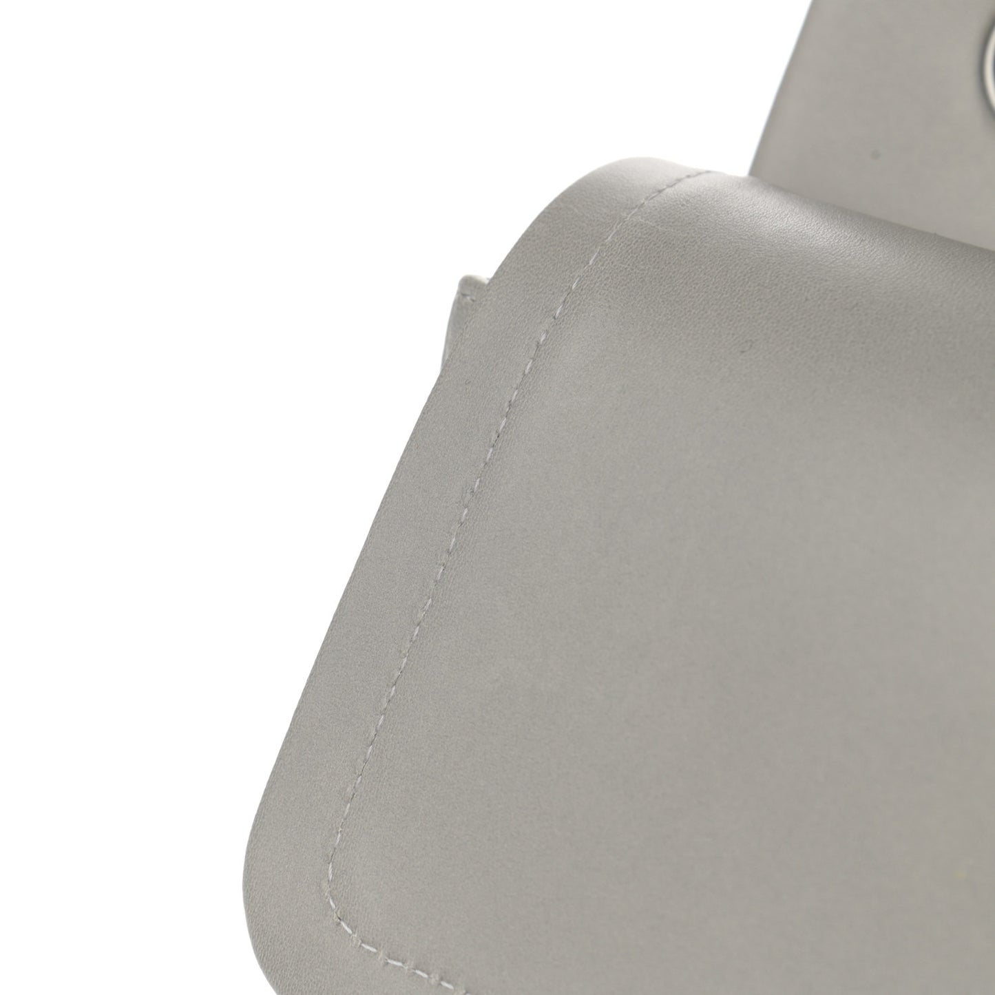 Lambskin Quilted Jumbo Double Flap Grey