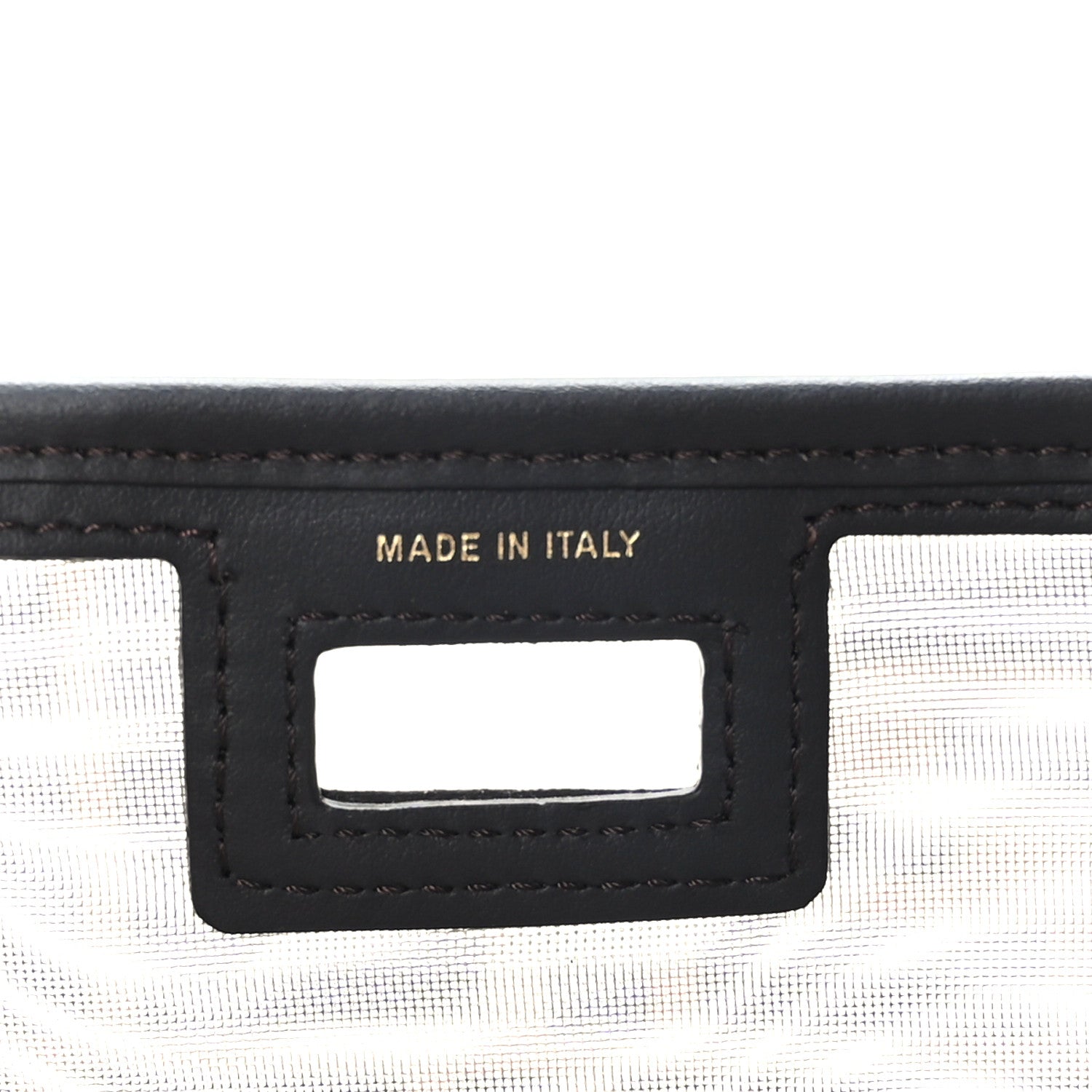 Fendi Mesh Vitello Century FF 1974 Mini Peekaboo Defender Cover Marrone Black Ebano 6 of 9