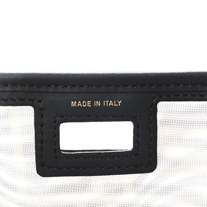 Fendi Mesh Vitello Century FF 1974 Mini Peekaboo Defender Cover Marrone Black Ebano 6 of 9
