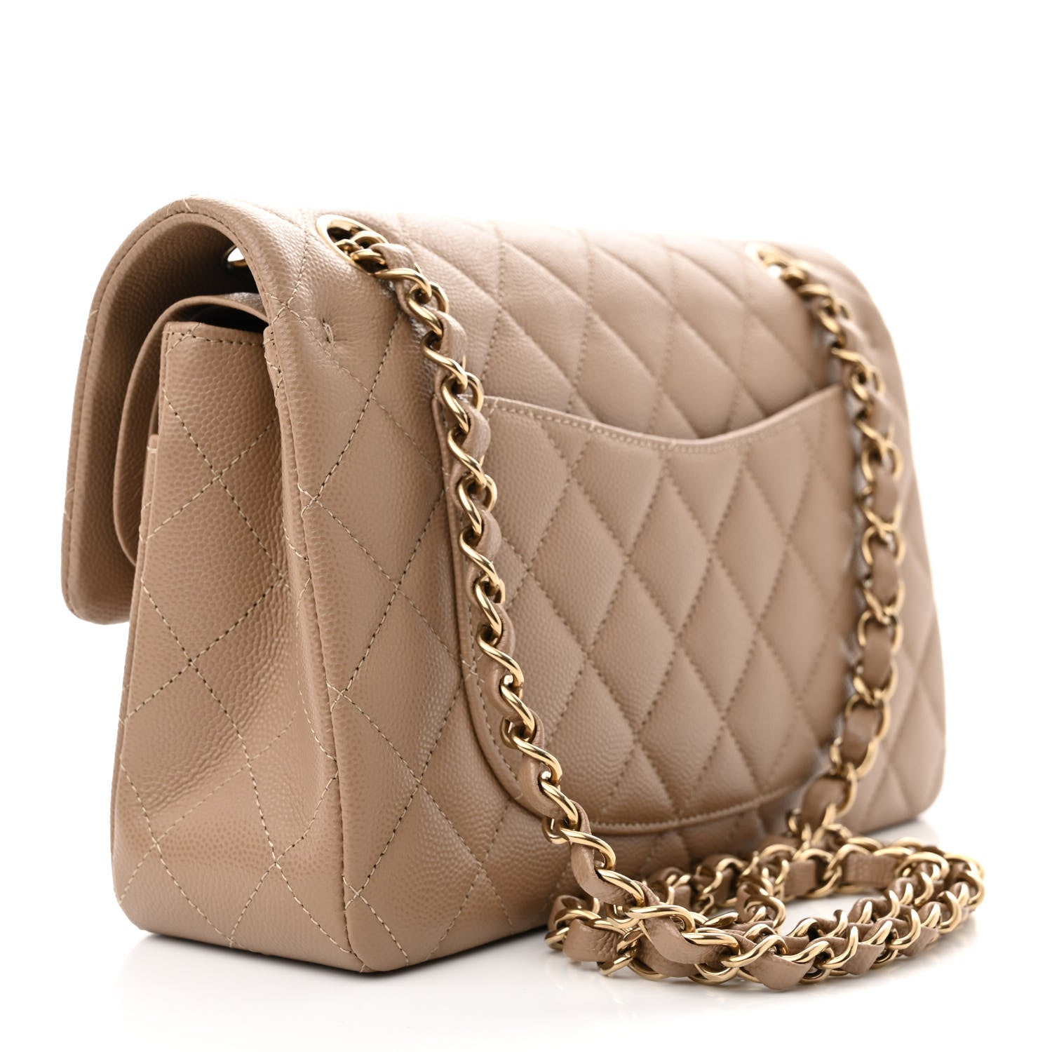 Chanel Caviar Quilted Small Double Flap Dark Beige 3 of 12