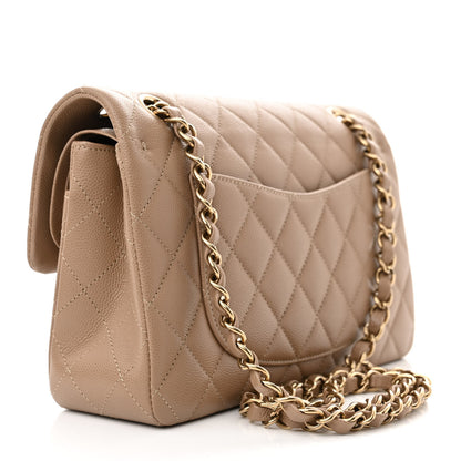 Chanel Caviar Quilted Small Double Flap Dark Beige 3 of 12