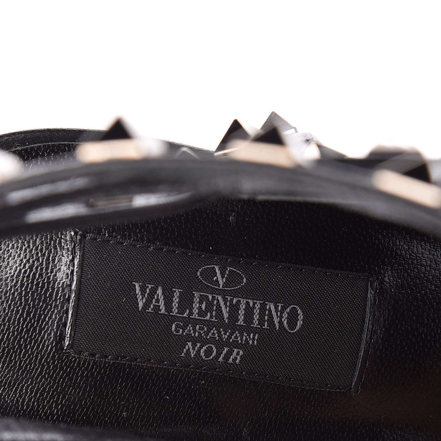 Valentino Garavani Nappa Rockstud Ankle Strap Low Heel Pumps 39 Black 6 of 8