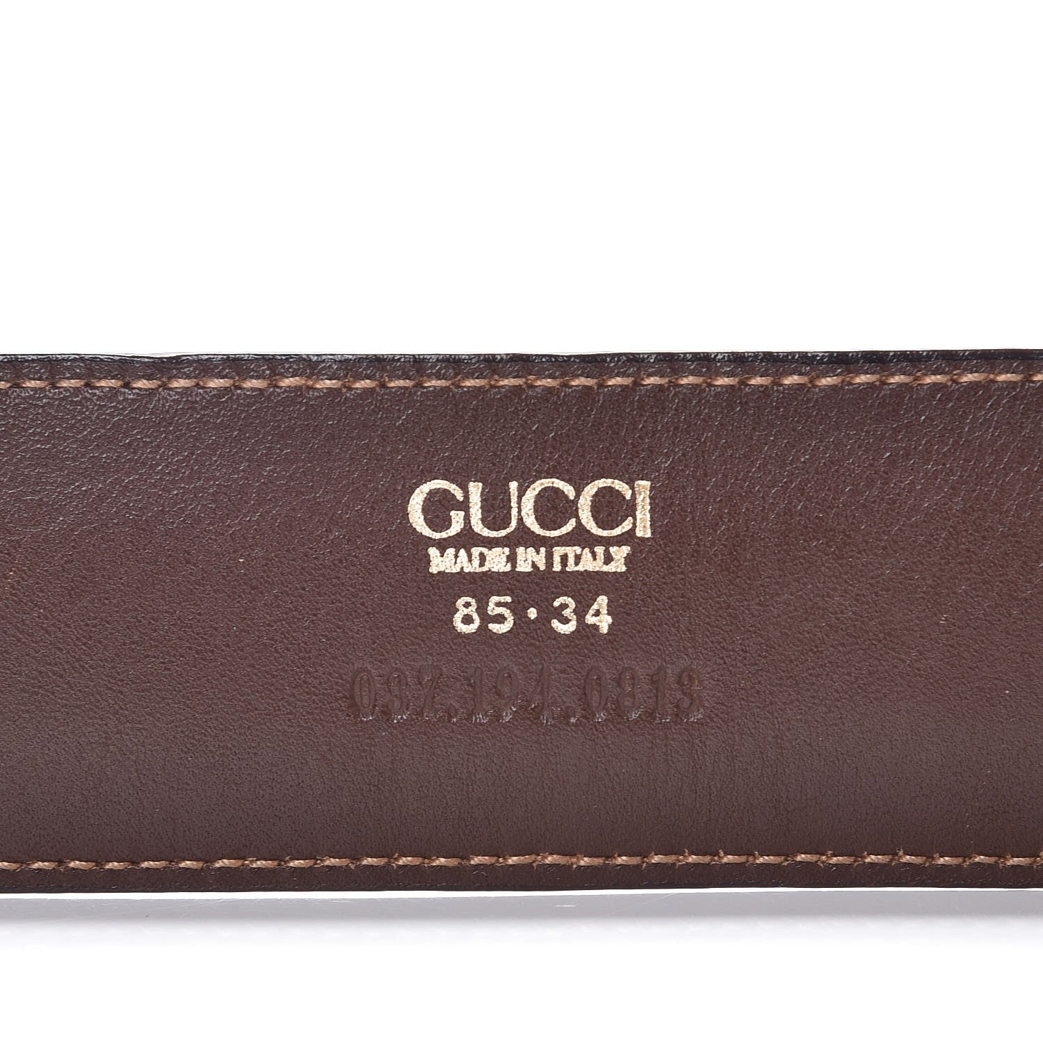 Gucci Suede Crocodile Horsebit Selleria Belt 85 34 Brown 4 of 4