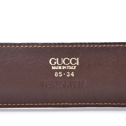 Gucci Suede Crocodile Horsebit Selleria Belt 85 34 Brown 4 of 4