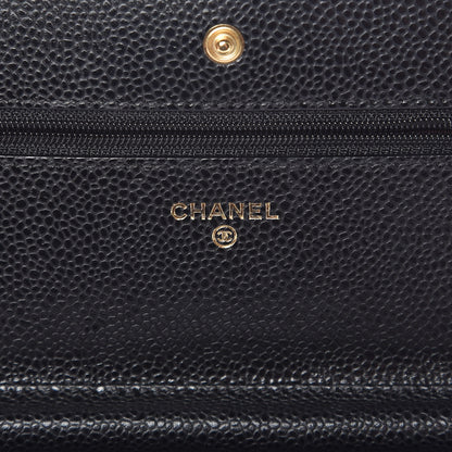 Chanel Caviar Quilted Wallet On Chain WOC Black 6 of 12