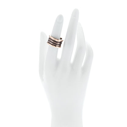 Bulgari 18K Rose Gold Bronze Cermet B.Zero1 Roma Four-Band Ring 52 6 2 of 6