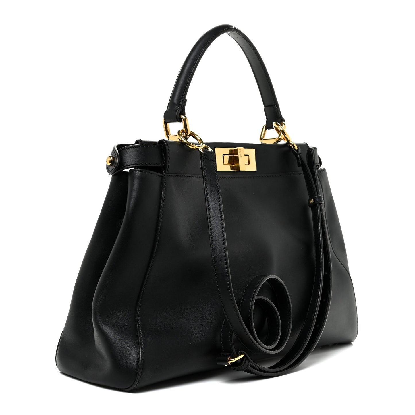 Vitello Morgan Fabric Jacquard Pequin Medium Peekaboo Iconic Satchel Black Tobacco