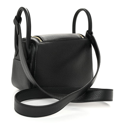 Hermes Taurillon Clemence Mini Lindy 20 Black 3 of 10