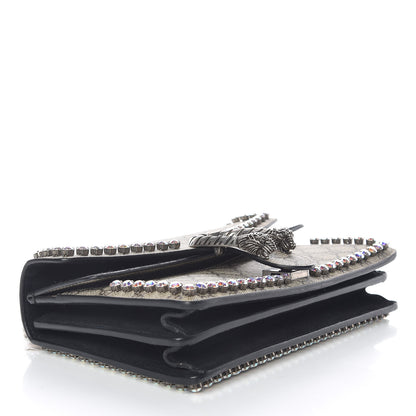 Gucci GG Supreme Monogram Crystal Small Dionysus Shoulder Bag Black 4 of 11