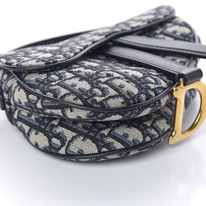 Christian Dior Oblique Mini Saddle Bag Blue 7 of 8