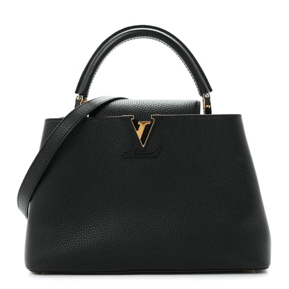 Louis Vuitton Taurillon Capucines PM Black 2 of 21