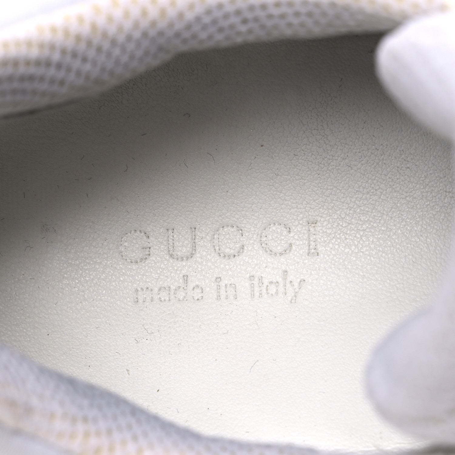 Gucci Demetra GG Supreme Monogram Womens Basket Low Top Sneakers 38.5 Great White Green 10 of 10