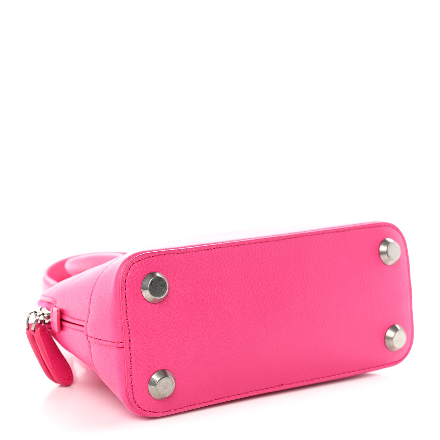 Balenciaga Signature Grained Calfskin Logo XXS Ville Top Handle Bag Fuchsia 4 of 10