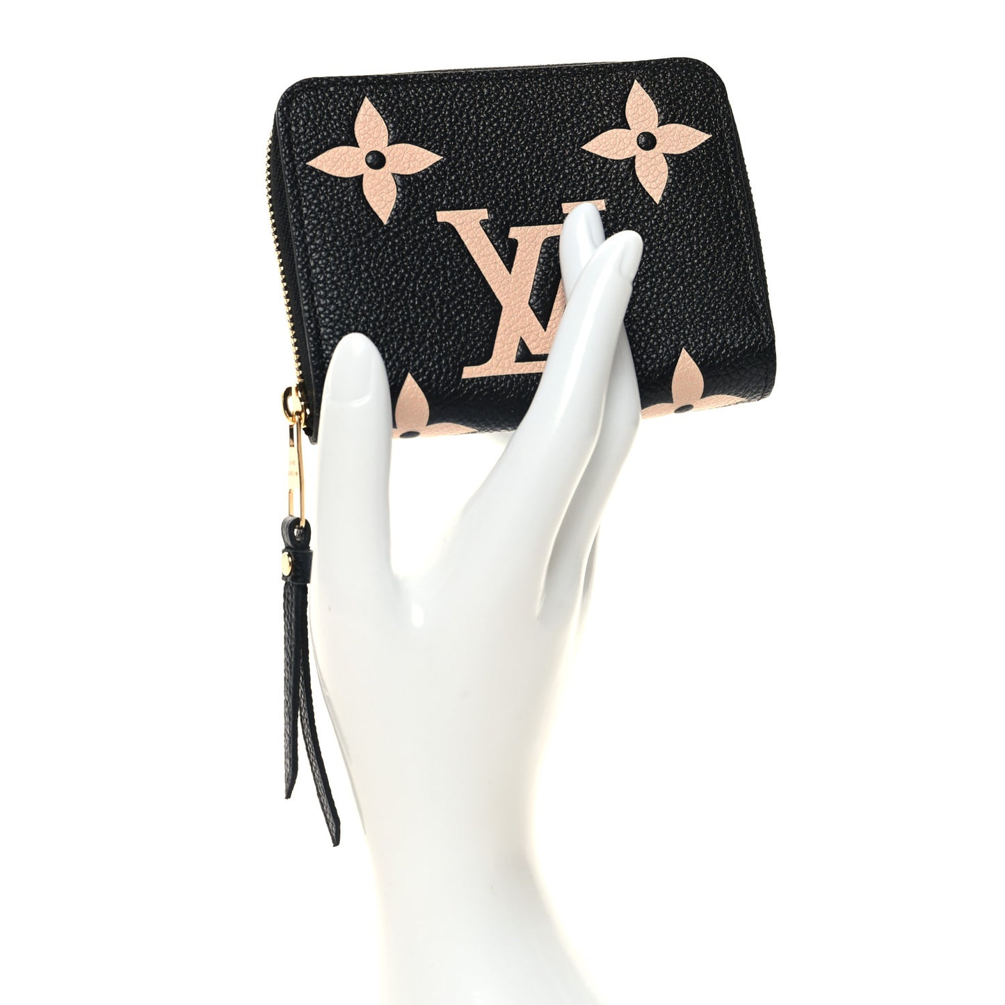Empreinte Monogram Giant Zippy Coin Purse Black Beige