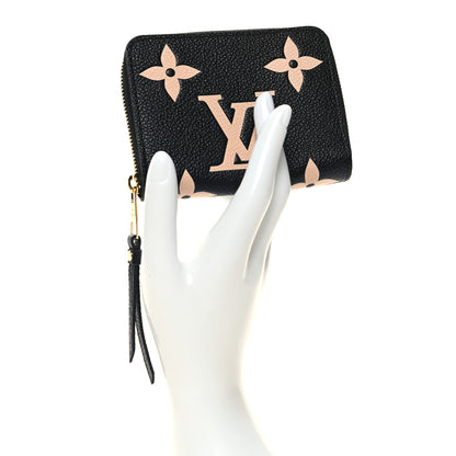 Louis Vuitton Empreinte Monogram Giant Zippy Coin Purse Black Beige 2 of 8