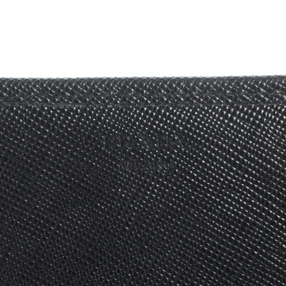 Prada Saffiano Metal Continental Flap Wallet Nero Black 9 of 10