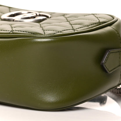Gucci Calfskin Matelasse Aria Small GG Marmont Chain Shoulder Bag Military Wood 11 of 12