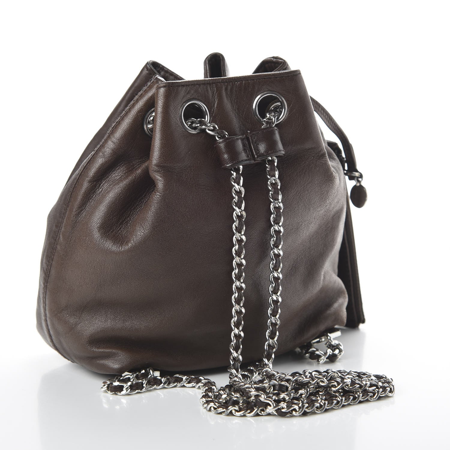 Chanel Lambskin CC Drawstring Backpack Brown 3 of 10