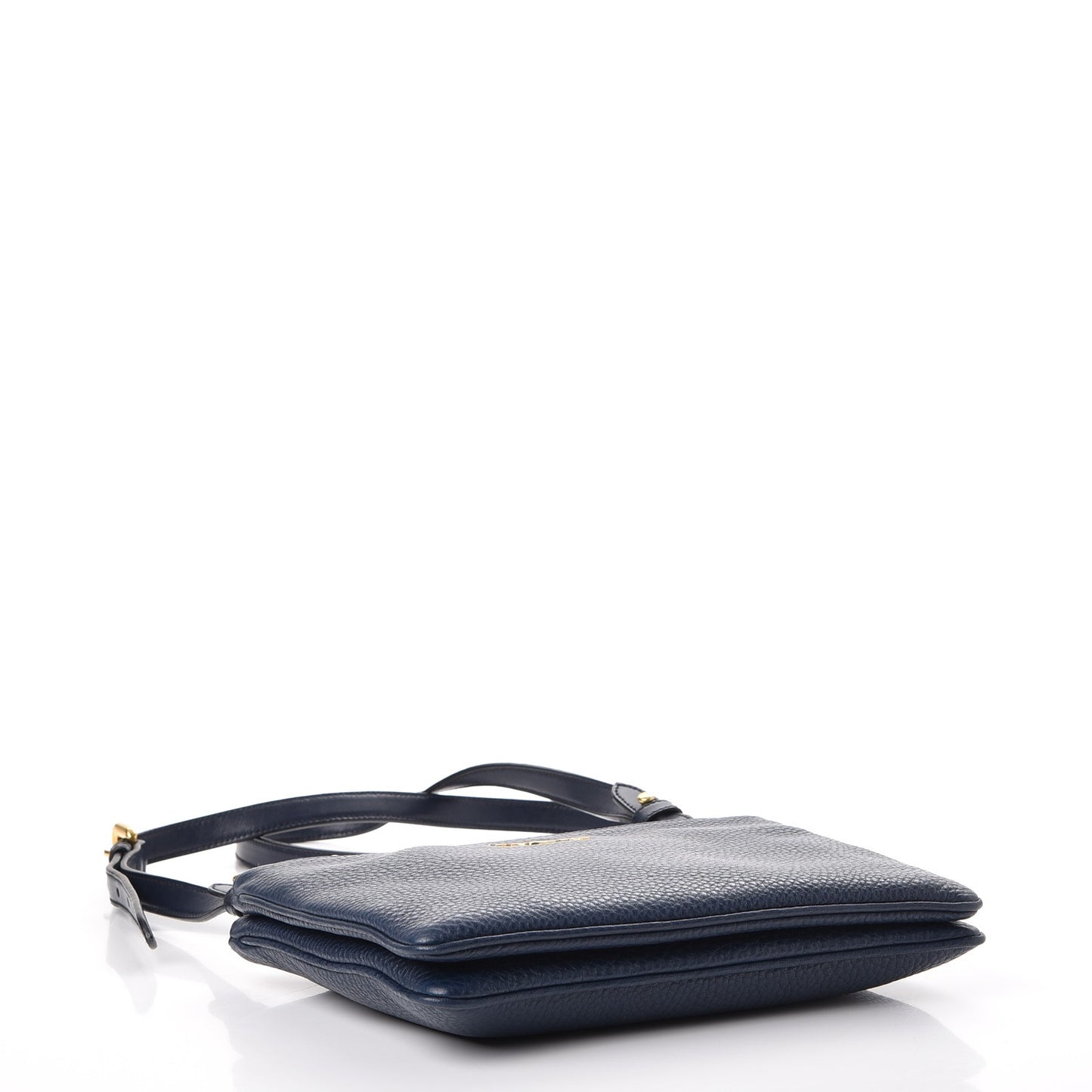 Vitello Daino Double Zip Crossbody Bag Baltico