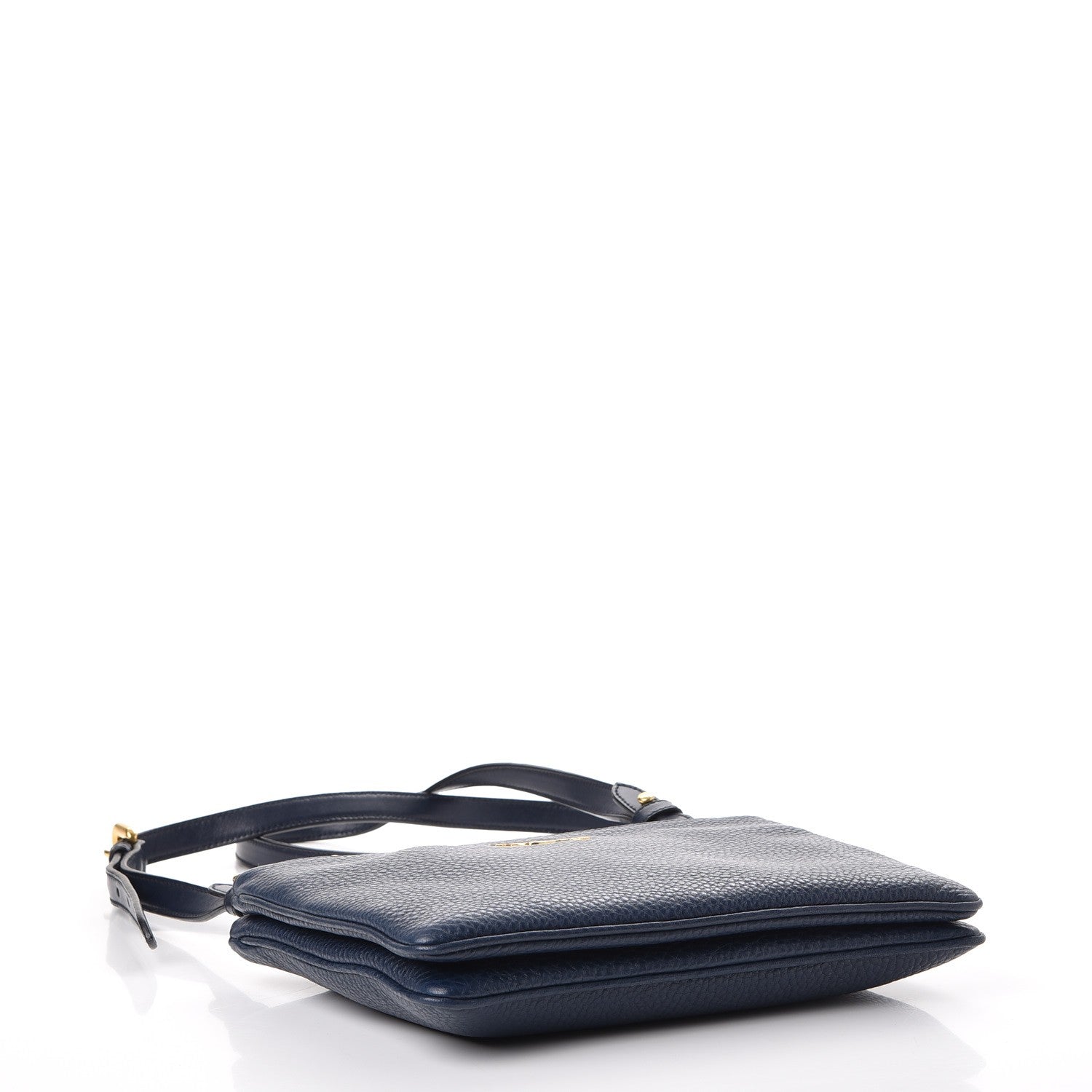 Prada Vitello Daino Double Zip Crossbody Bag Baltico 4 of 9