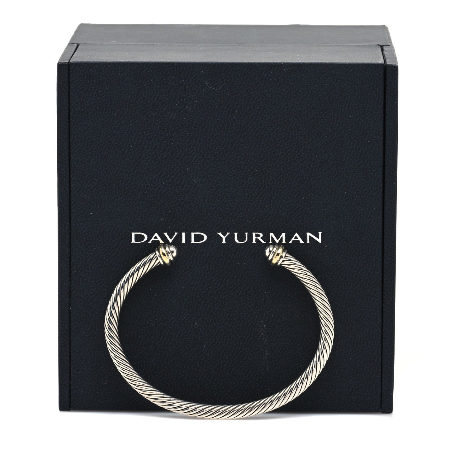 Sterling Silver 18K Yellow Gold 4mm Cable Classics Bracelet