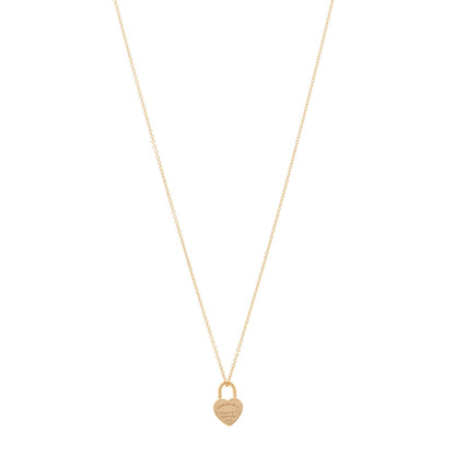 Tiffany 18K Yellow Gold Return to Tiffany Heart Lock Pendant Necklace 1 of 5