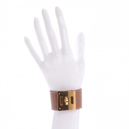 Hermes Swift Leather Kelly Dog Bracelet Fauve 2 of 8