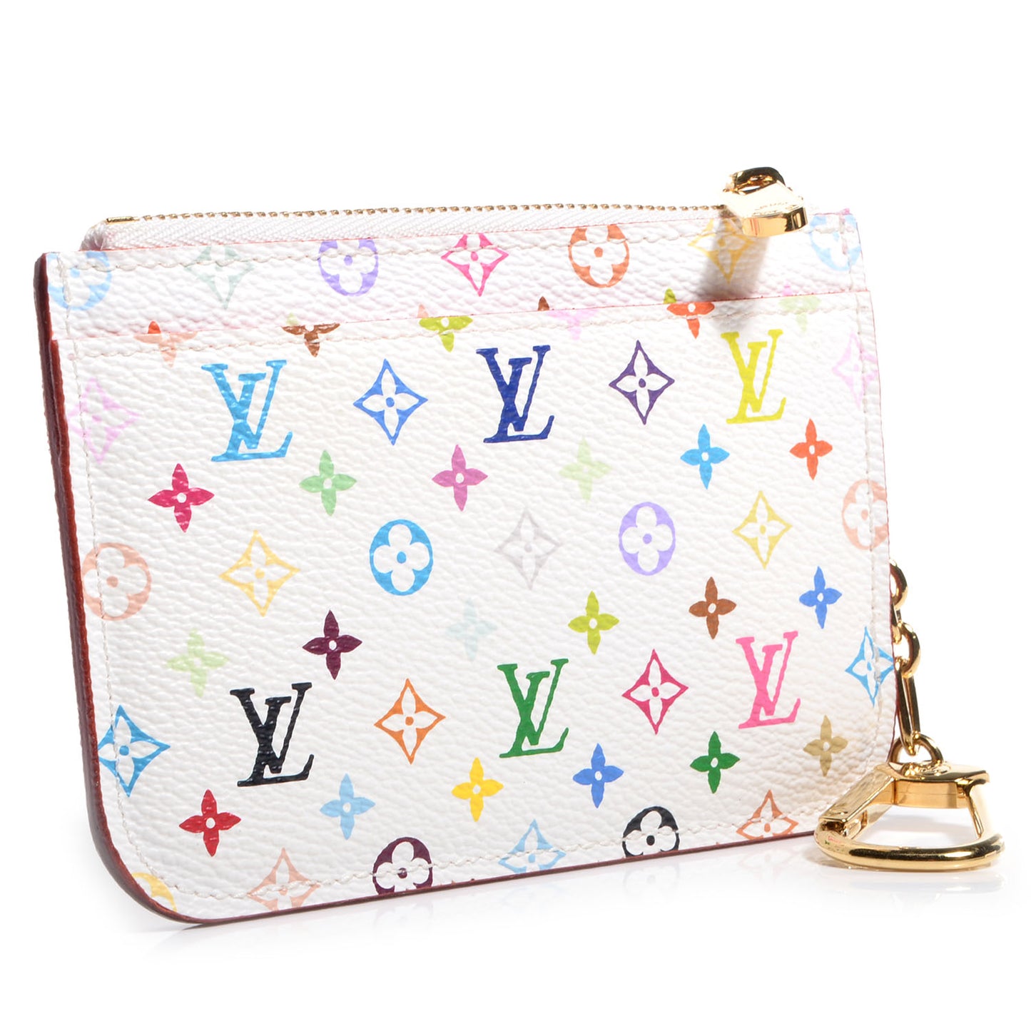Monogram Multicolor Key Pouch White