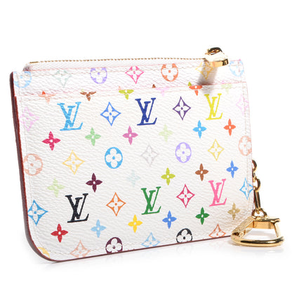 Louis Vuitton Monogram Multicolor Key Pouch White 2 of 7