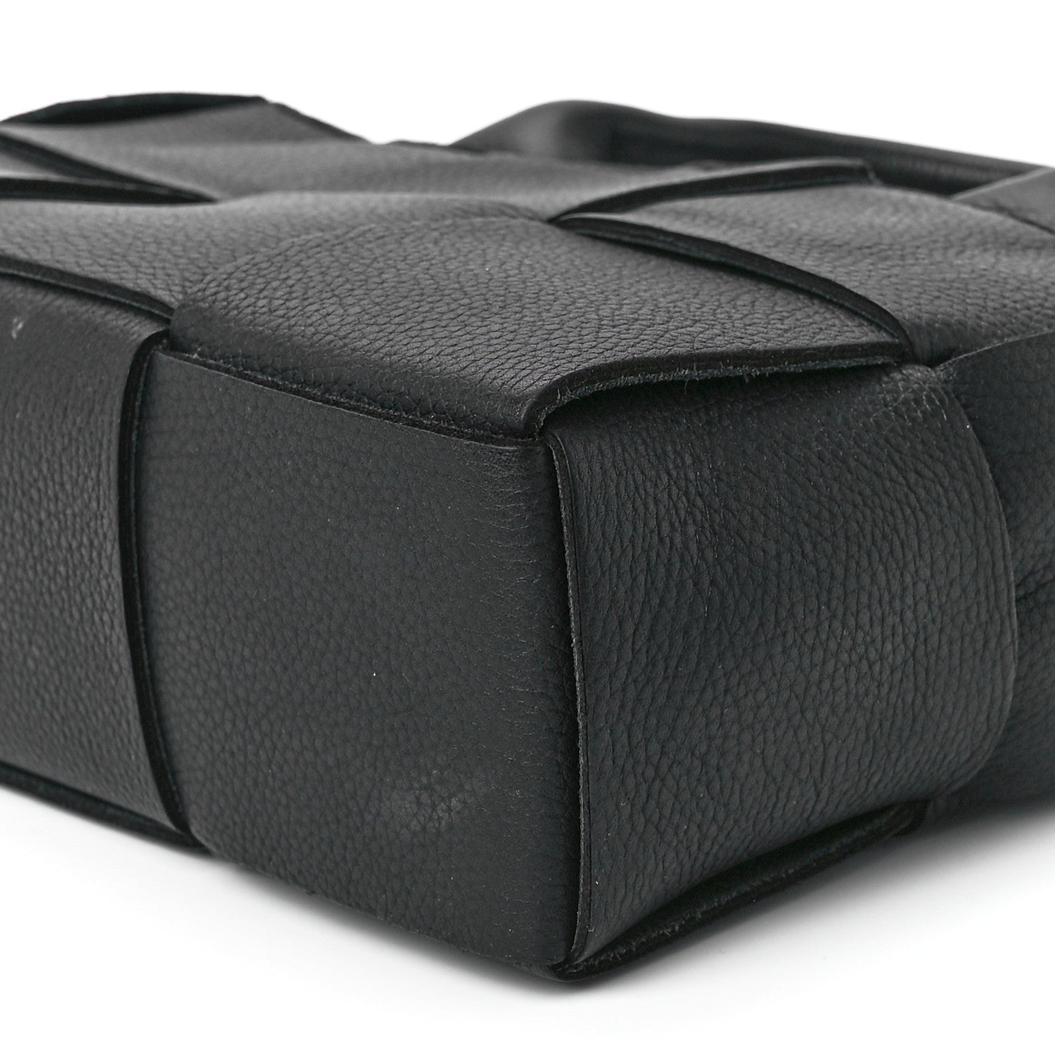 Bottega Veneta Grained Calfskin Maxi Intrecciato Mini Arco Tote Black 10 of 10