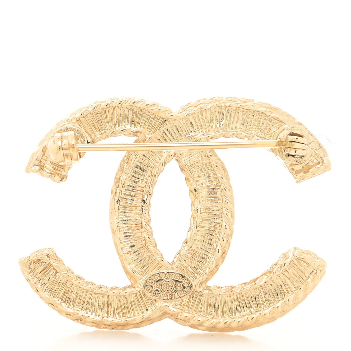 Pearl CC Brooch Gold