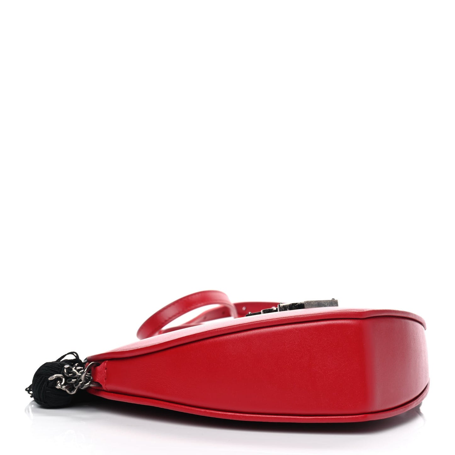 Calfskin Heart Monogram Crossbody Red