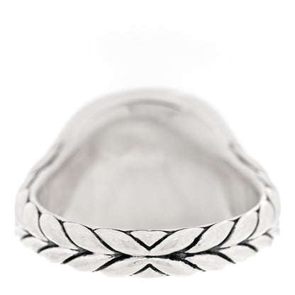 David Yurman Sterling Silver Diamond 14mm Initial R Pinky Ring  46 3.75 3 of 4