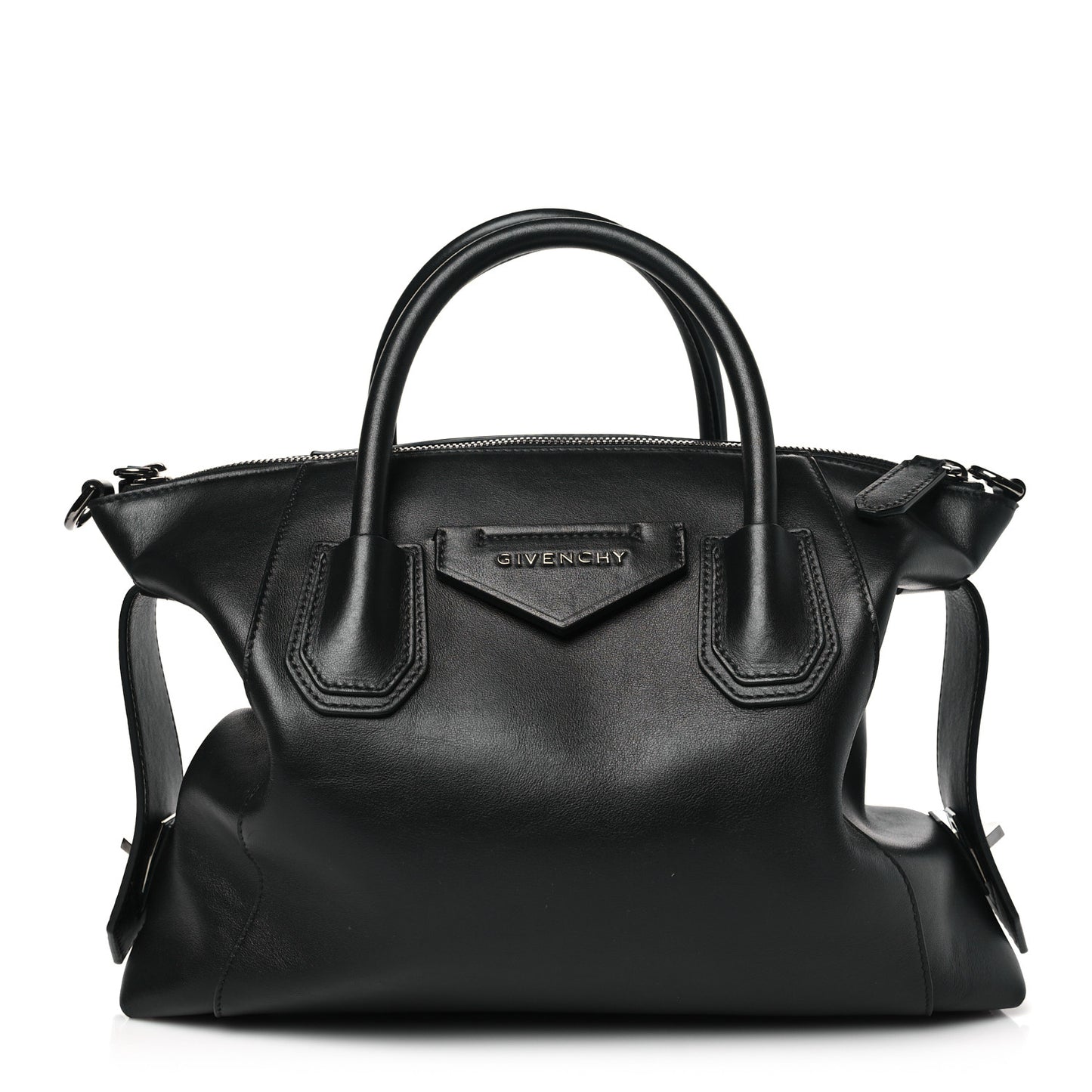 Smooth Calfskin Small Soft Antigona Black