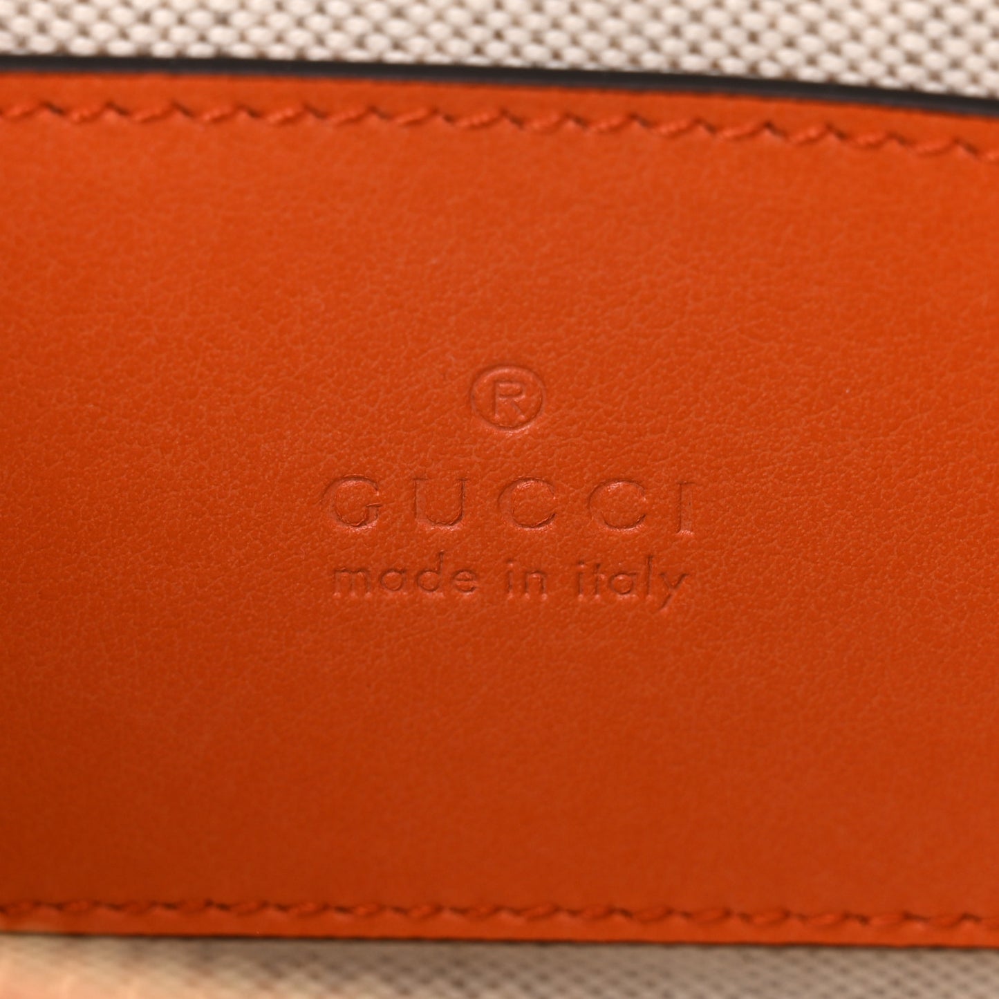 Calfskin GG Matelasse Mini Top Handle Bag Deep Orange