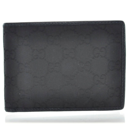 Gucci Nylon Monogram Mens Bi-Fold Wallet Black 1 of 8