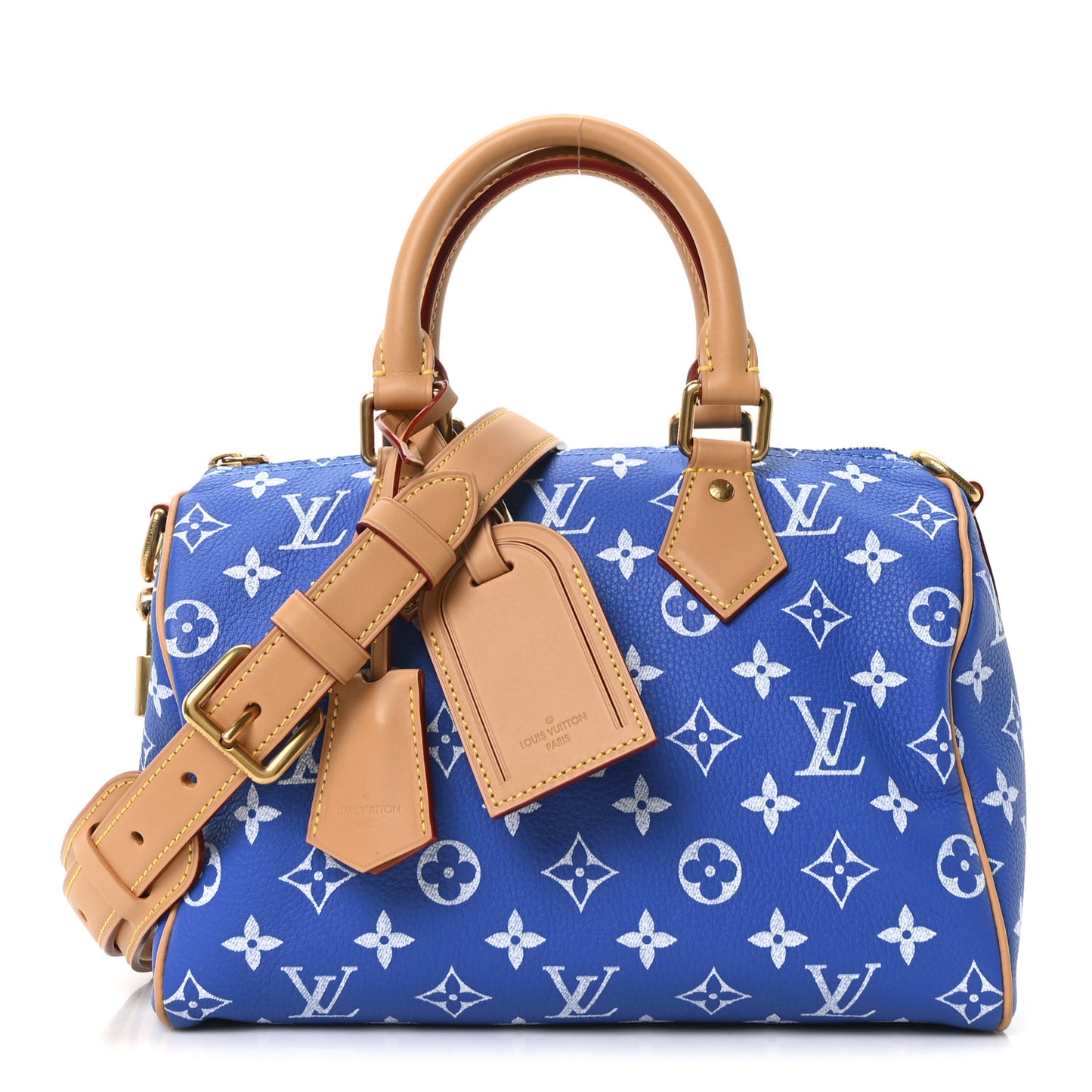 Calfskin Monogram Speedy P9 Bandouliere 25 Blue