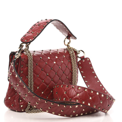 Valentino Garavani Nappa Medium Rockstud Spike Shoulder Bag Rosso Valentino 3 of 12